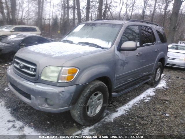 5TDBT48A91S053251 - 2001 TOYOTA SEQUOIA LIMITED GRAY photo 2