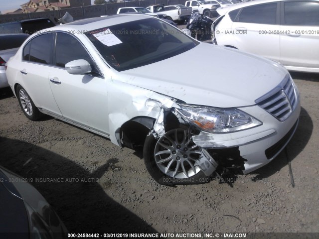 KMHGC4DE3BU138397 - 2011 HYUNDAI GENESIS 3.8L WHITE photo 1