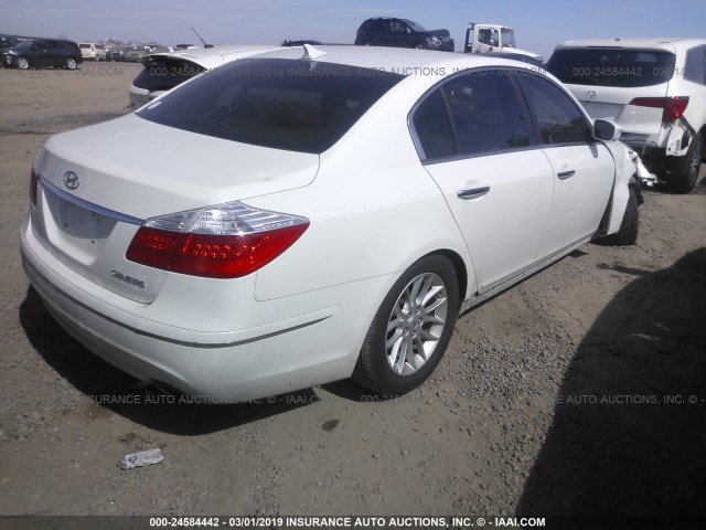 KMHGC4DE3BU138397 - 2011 HYUNDAI GENESIS 3.8L WHITE photo 4