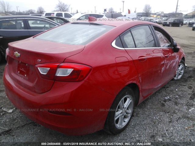 1G1BE5SM2G7294230 - 2016 CHEVROLET CRUZE LT RED photo 4