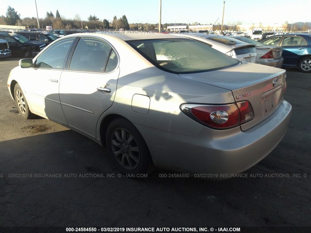 JTHBF30G330144537 - 2003 LEXUS ES 300 SILVER photo 3