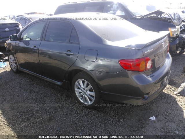 1NXBU4EE7AZ246445 - 2010 TOYOTA COROLLA S/LE/XLE GRAY photo 3