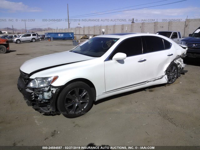 JTHBL46F975029804 - 2007 LEXUS LS 460 WHITE photo 2