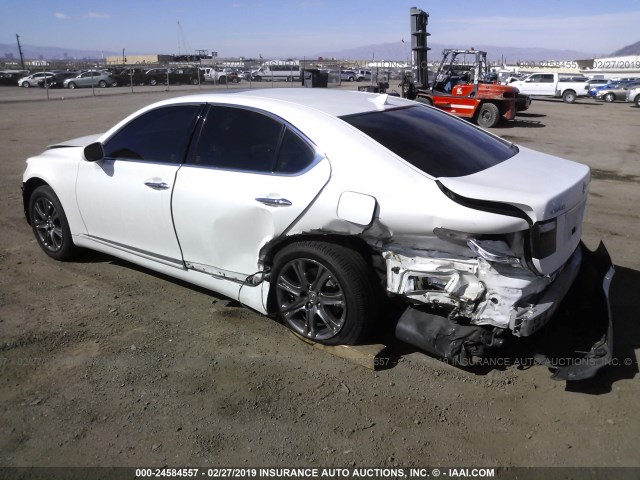 JTHBL46F975029804 - 2007 LEXUS LS 460 WHITE photo 3