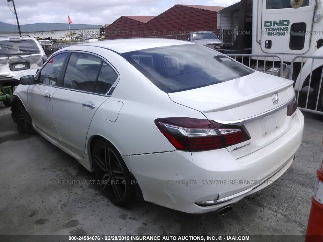 1HGCR2F53GA065397 - 2016 HONDA ACCORD SPORT WHITE photo 3