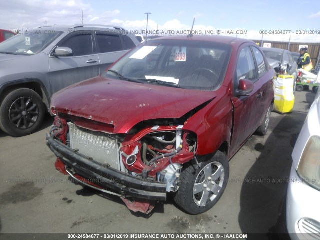 KL1TD56E59B355160 - 2009 CHEVROLET AVEO LS/LT Қызыл фото 2