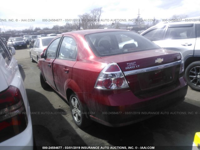 KL1TD56E59B355160 - 2009 CHEVROLET AVEO LS/LT Қызыл фото 3
