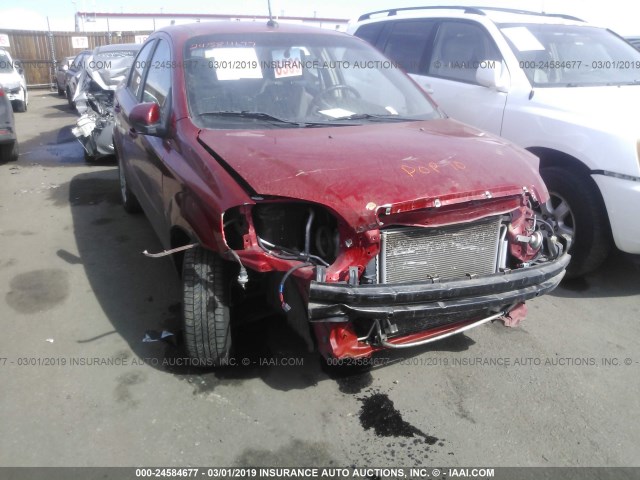 KL1TD56E59B355160 - 2009 CHEVROLET AVEO LS/LT Қызыл фото 6