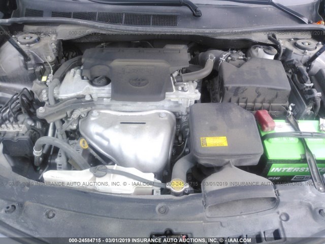 4T1BF1FK9EU337414 - 2014 TOYOTA CAMRY L/SE/LE/XLE GRAY photo 10