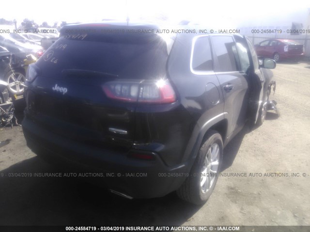 1C4PJLCX6KD241529 - 2019 JEEP CHEROKEE LATITUDE BLACK photo 4