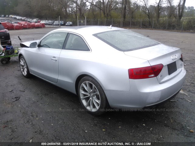 WAUCFAFR1DA035067 - 2013 AUDI A5 PREMIUM SILVER photo 3