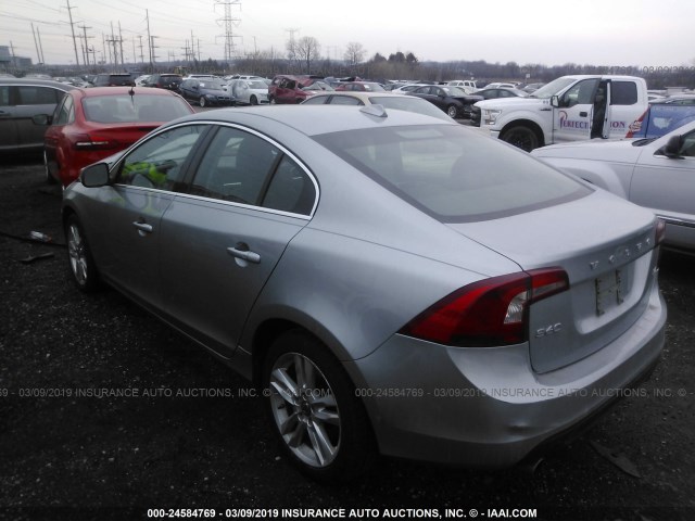 YV1612FS6D2176230 - 2013 VOLVO S60 T5 SILVER photo 3