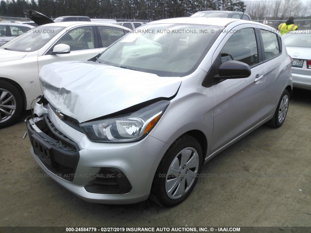 KL8CB6SA4GC596490 - 2016 CHEVROLET SPARK LS SILVER photo 2