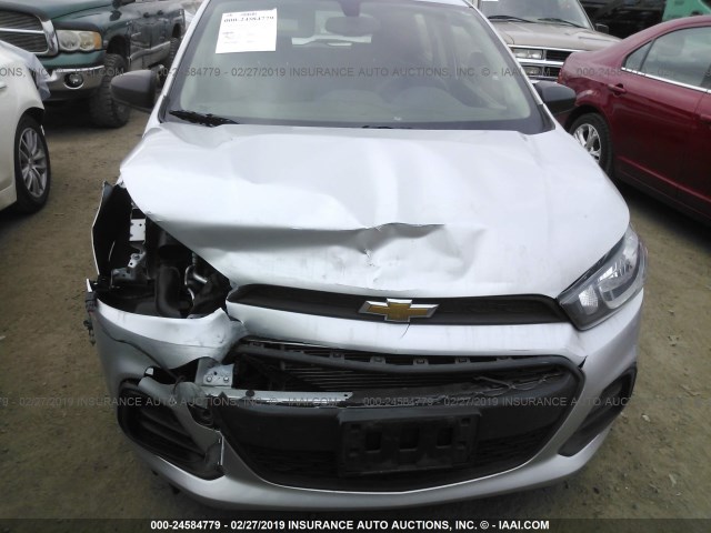 KL8CB6SA4GC596490 - 2016 CHEVROLET SPARK LS SILVER photo 6