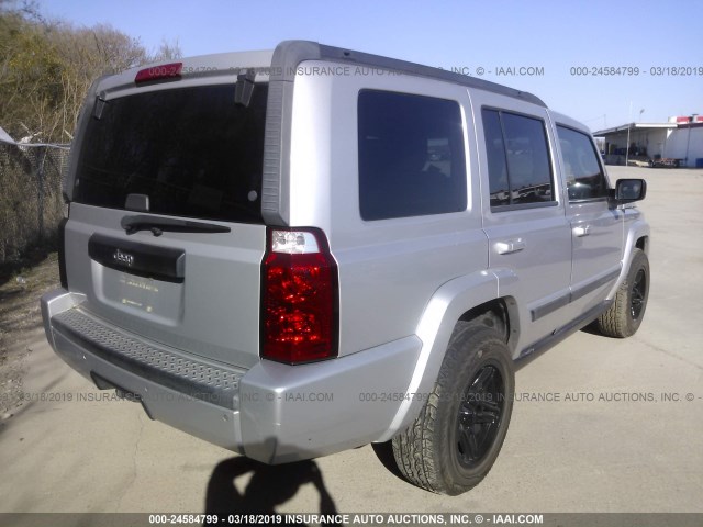 1J8HH48K87C666680 - 2007 JEEP COMMANDER SILVER photo 4