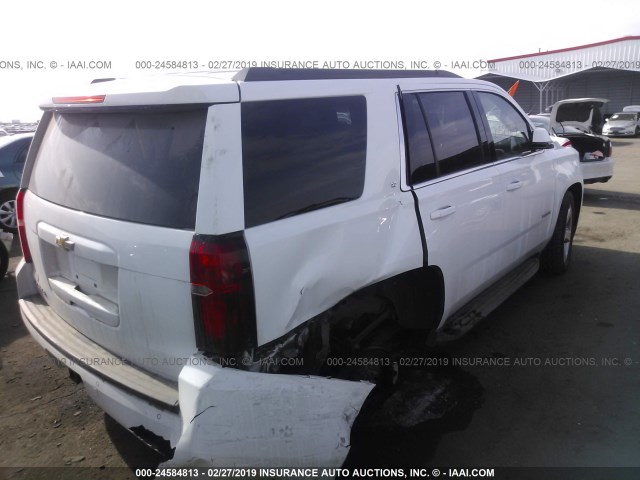 1GNSKBKCXGR123906 - 2016 CHEVROLET TAHOE K1500 LT WHITE photo 4