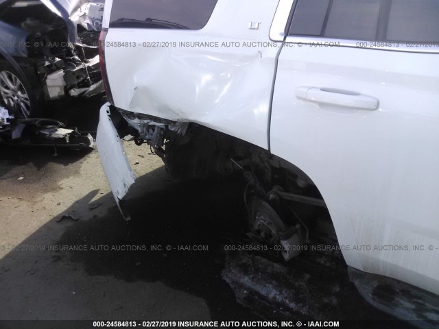 1GNSKBKCXGR123906 - 2016 CHEVROLET TAHOE K1500 LT WHITE photo 6