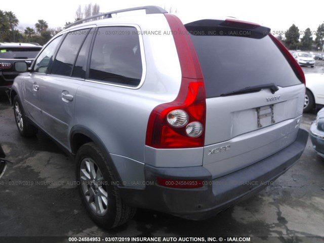 YV4CZ852761253795 - 2006 VOLVO XC90 V8 SILVER photo 3