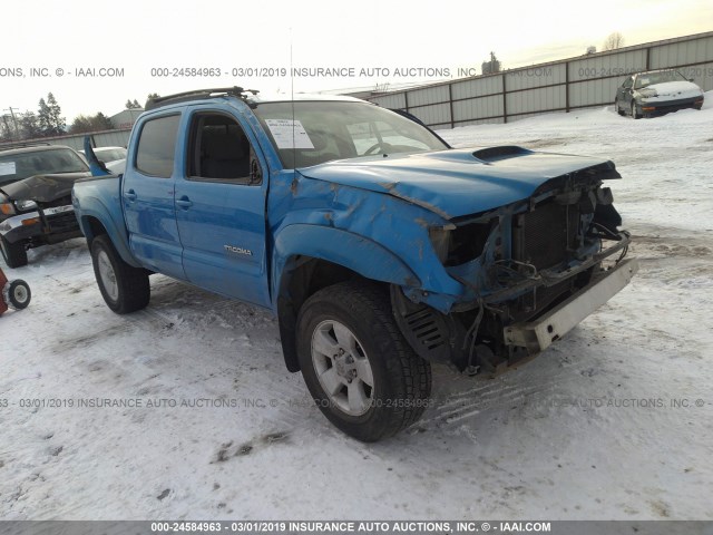 5TELU42N75Z043999 - 2005 TOYOTA TACOMA DOUBLE CAB BLUE photo 1