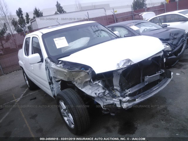 5FPYK1F52AB013462 - 2010 HONDA RIDGELINE RTL WHITE photo 1