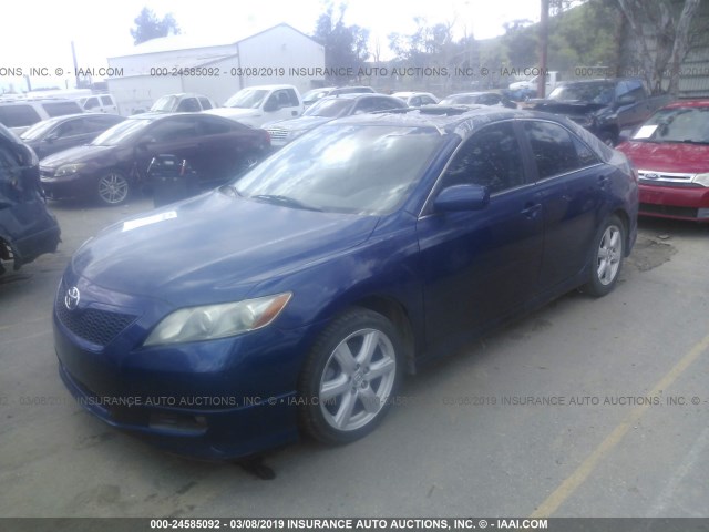 4T1BK46K39U095383 - 2009 TOYOTA CAMRY SE/LE/XLE BLUE photo 2