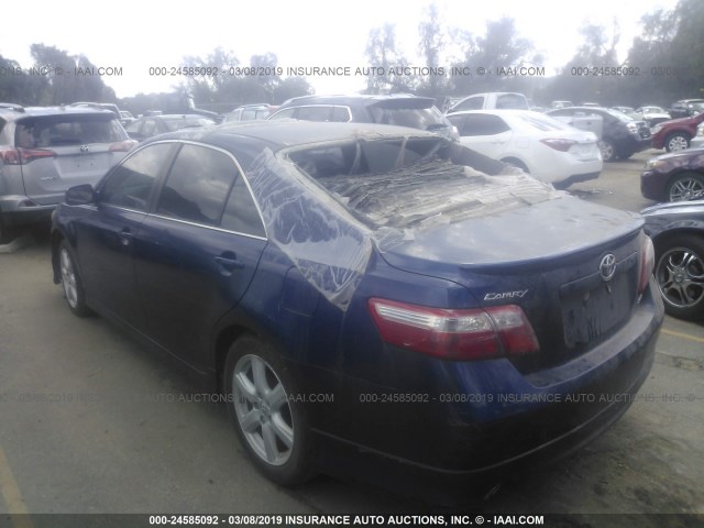 4T1BK46K39U095383 - 2009 TOYOTA CAMRY SE/LE/XLE BLUE photo 3