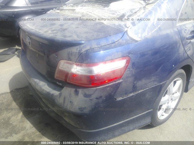 4T1BK46K39U095383 - 2009 TOYOTA CAMRY SE/LE/XLE BLUE photo 6