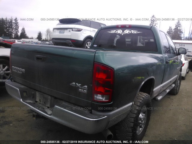 1D7KU28D53J554204 - 2003 DODGE RAM 2500 ST/SLT GREEN photo 4