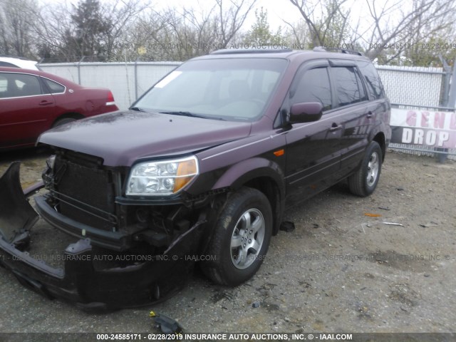 5FNYF28378B018066 - 2008 HONDA PILOT SE BURGUNDY photo 2