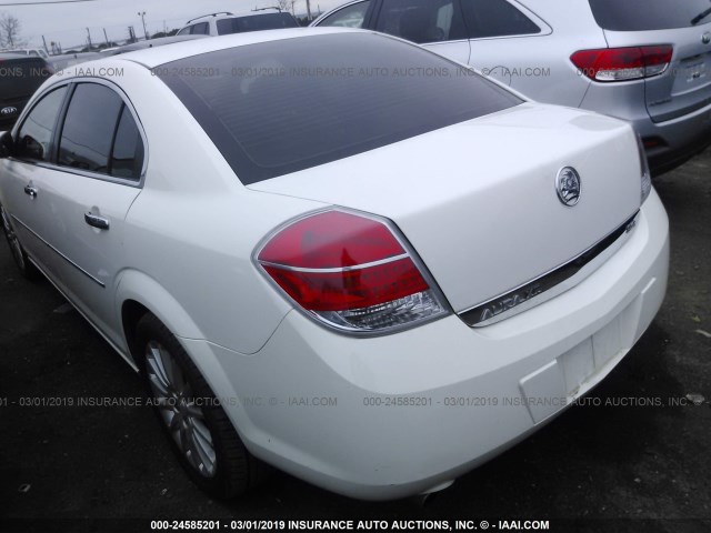 1G8ZV57768F130828 - 2008 SATURN AURA XR WHITE photo 3