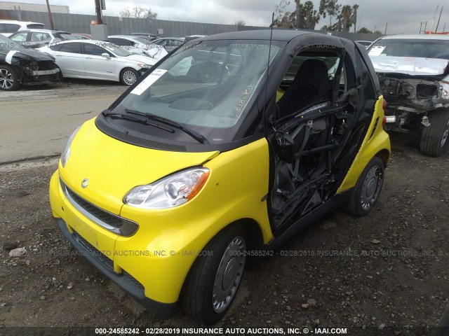 WMEEJ3BA3AK364818 - 2010 SMART FORTWO PURE/PASSION YELLOW photo 2