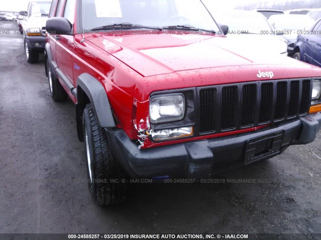1J4FJ68S9WL173436 - 1998 JEEP CHEROKEE SPORT/CLASSIC წითელი ფოტო 6