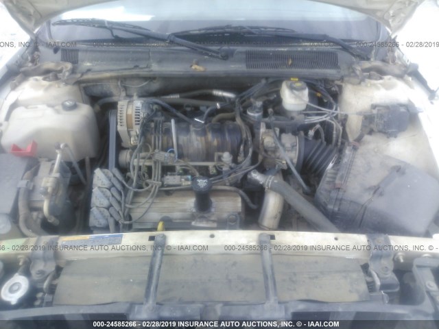 1G4HR54K444179350 - 2004 BUICK LESABRE LIMITED WHITE photo 10