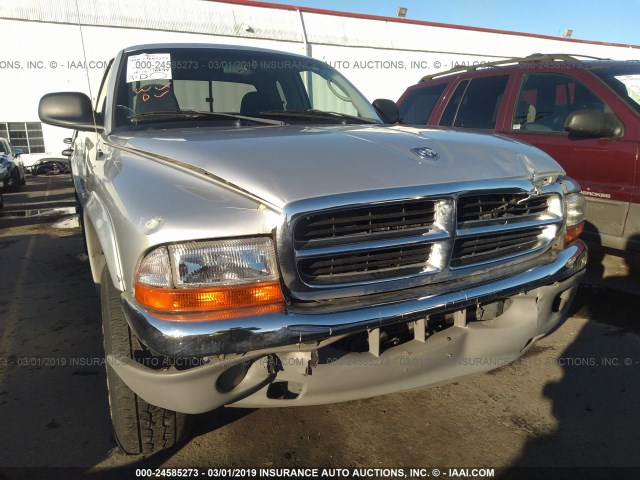 1D7HG42N74S749344 - 2004 DODGE DAKOTA SLT SILVER photo 6