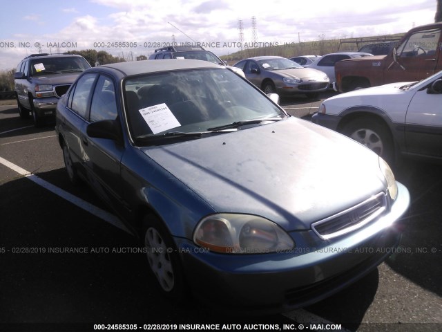 JHMEJ6625WS007391 - 1998 HONDA CIVIC DX BLUE photo 1