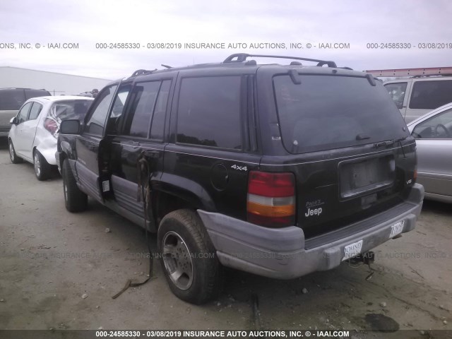 1J4GZ58YXVC517401 - 1997 JEEP GRAND CHEROKEE LAREDO/TSI BLACK photo 3