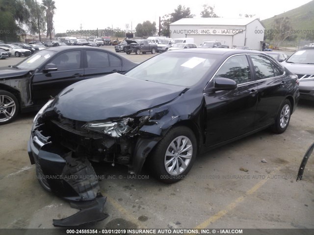 4T4BF1FK0FR469260 - 2015 TOYOTA CAMRY LE/XLE/SE/XSE BLACK photo 2