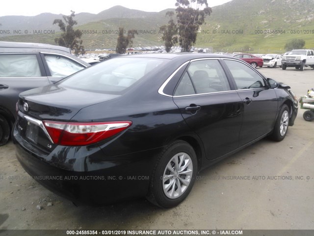 4T4BF1FK0FR469260 - 2015 TOYOTA CAMRY LE/XLE/SE/XSE BLACK photo 4