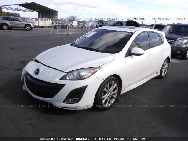 JM1BL1H56A1312583 - 2010 MAZDA 3 S WHITE photo 2