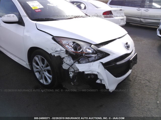 JM1BL1H56A1312583 - 2010 MAZDA 3 S WHITE photo 6