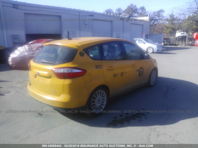 1FADP5AU5DL521687 - 2013 FORD C-MAX SE YELLOW photo 4