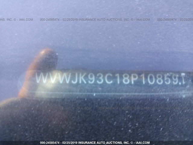 WVWJK93C18P108591 - 2008 VOLKSWAGEN PASSAT TURBO BLUE photo 9