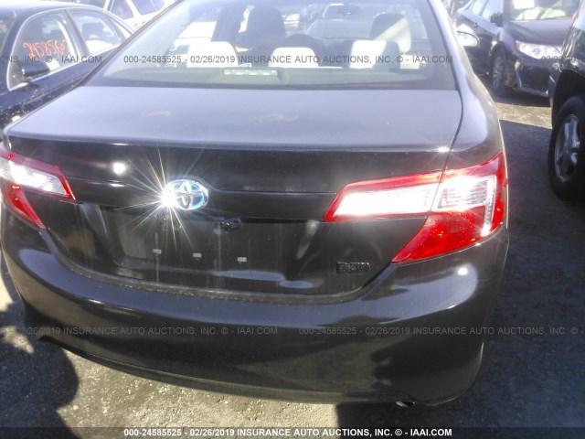 4T1BD1FKXEU137504 - 2014 TOYOTA CAMRY HYBRID/LE/XLE 黑色 照片 6