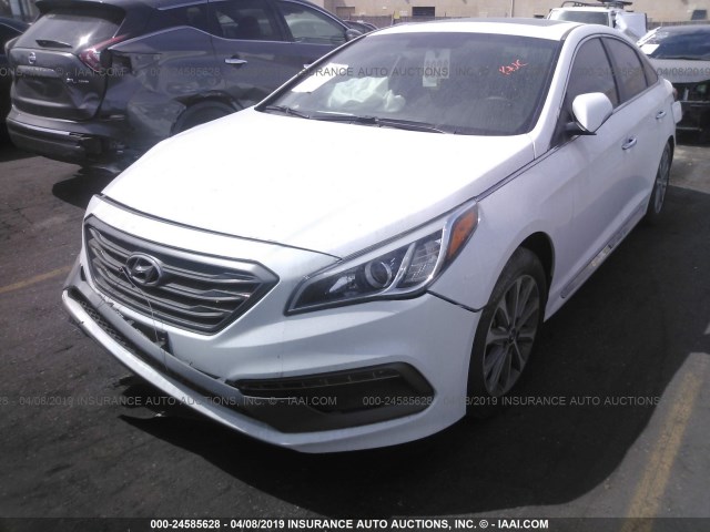 5NPE34AF6HH537672 - 2017 HYUNDAI SONATA SPORT/LIMITED WHITE photo 2