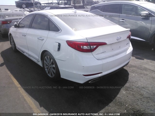 5NPE34AF6HH537672 - 2017 HYUNDAI SONATA SPORT/LIMITED WHITE photo 3