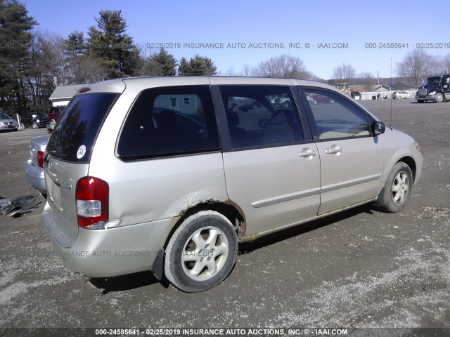 JM3LW28Y110208981 - 2001 MAZDA MPV WAGON SILVER photo 4