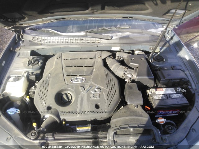 5NPEU46F19H452133 - 2009 HYUNDAI SONATA SE/LIMITED GRAY photo 10