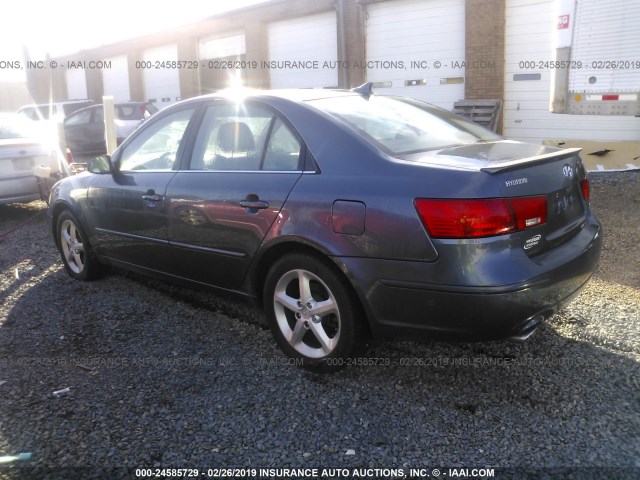 5NPEU46F19H452133 - 2009 HYUNDAI SONATA SE/LIMITED GRAY photo 3