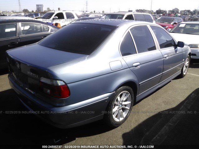 WBADT43413G027229 - 2003 BMW 525 I AUTOMATIC BLUE photo 4