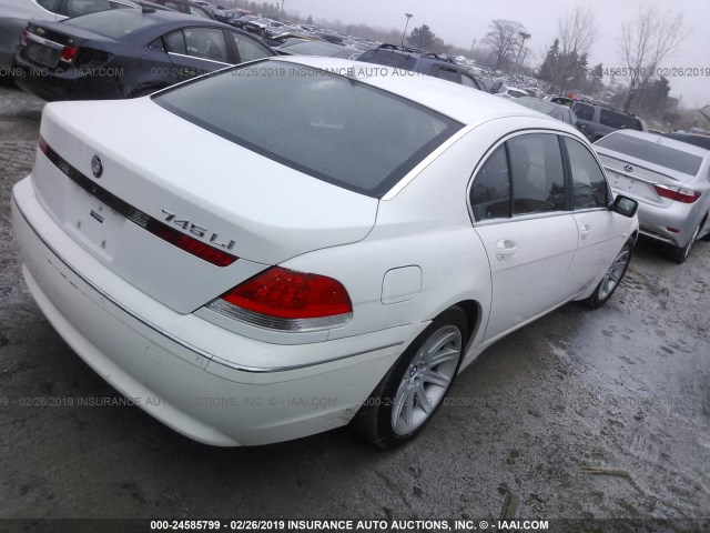 WBAGN63534DS54730 - 2004 BMW 745 LI WHITE photo 4